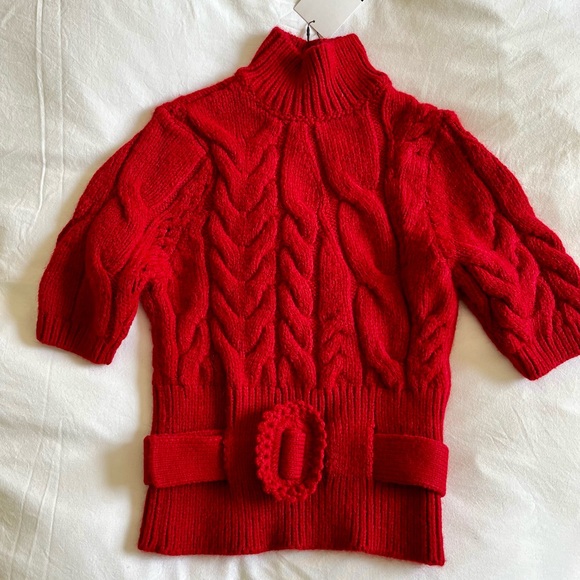 Cozy Red Zara Sweater Size Small - Picture 1 of 5